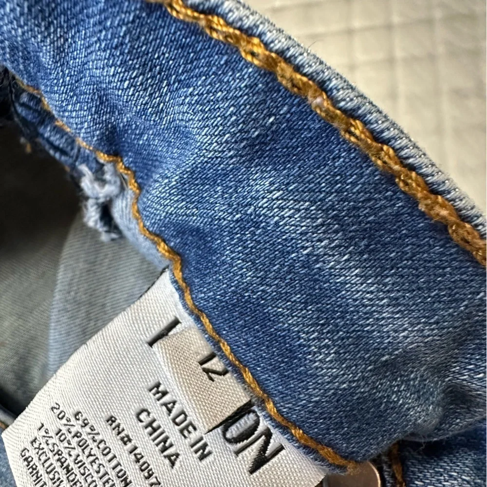 HUDSON GIRLS JEANS CROPPED CUFFED DENIM SIZE 12